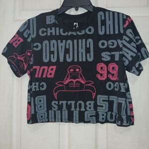 NBA Black and Pink Bulls Kids T-Shirt
